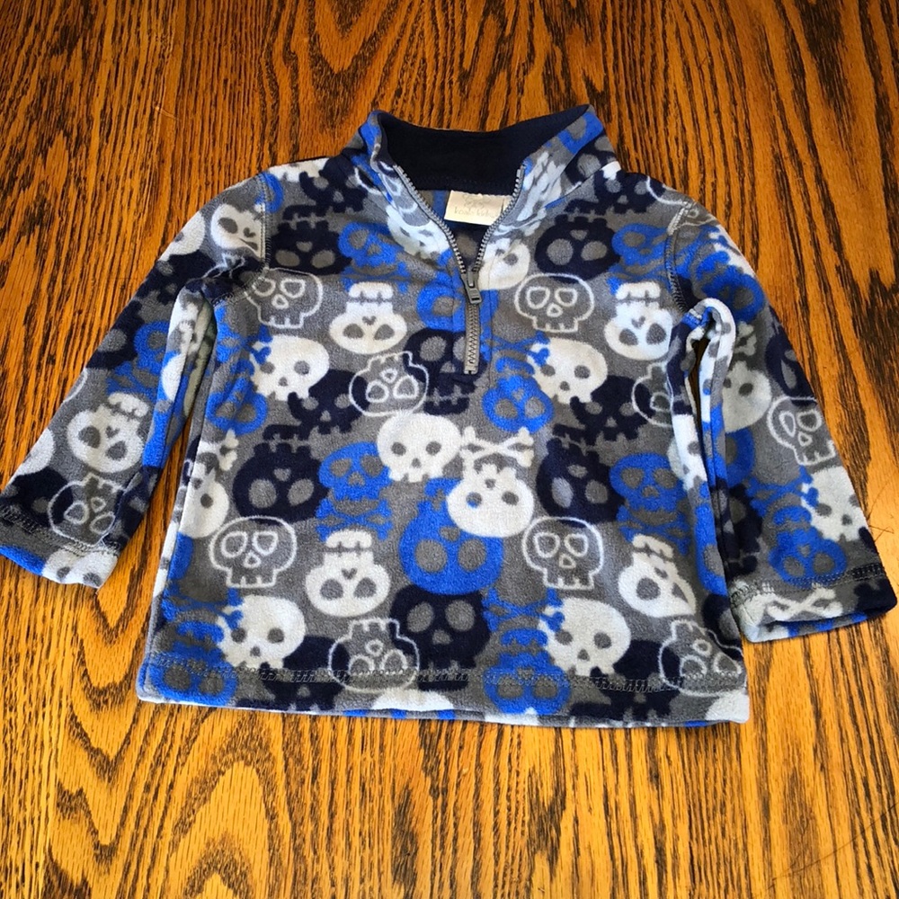 Koala Kids Blue & Gray Skull Fleece 9 Months